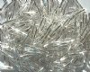 25 Grams 15mm Silver Lined Crystal Twisted Bugles